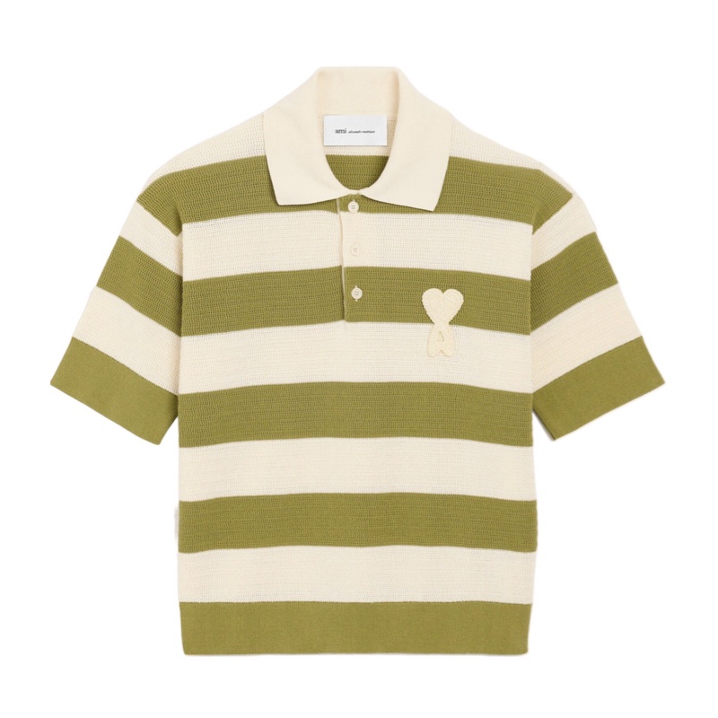 Ami Paris 女士 條紋針織Polo衫XXS XS S M L XL碼-0