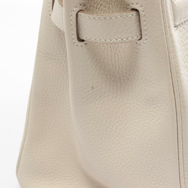 愛馬仕 Birkin 30 手提包，Clemence 皮革，米色 Craie，金色五金，二手，女士款-13