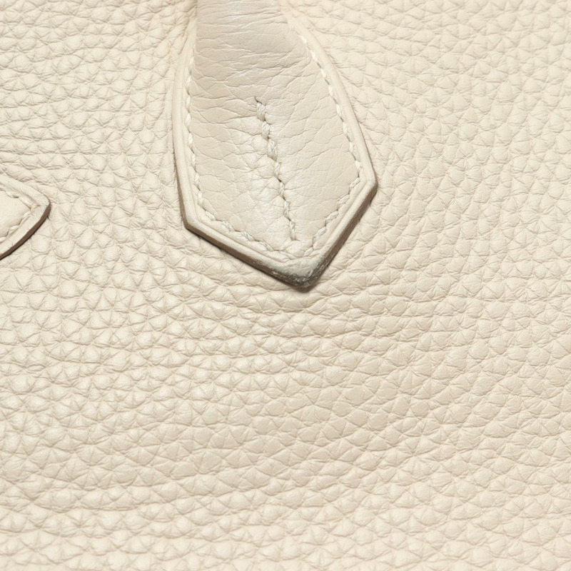 愛馬仕 Birkin 30 手提包，Clemence 皮革，米色 Craie，金色五金，二手，女士款-14