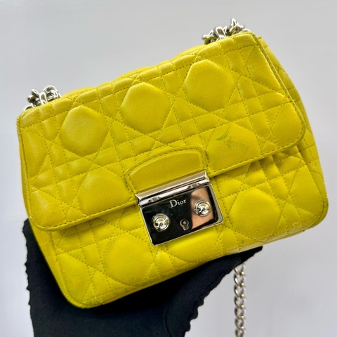 迪奧 Dior Miss Dior 籐格紋鍊條肩背包 鏈條包 09-BO-1113