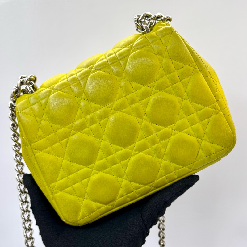 迪奧 Dior Miss Dior 籐格紋鍊條肩背包 鏈條包 09-BO-1113-1