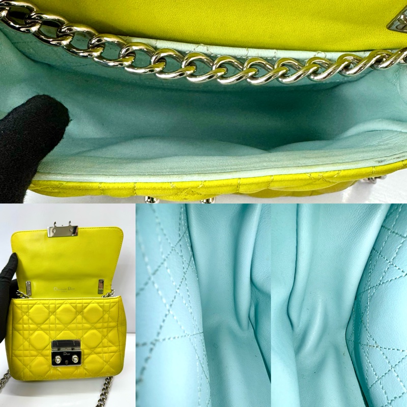 迪奧 Dior Miss Dior 籐格紋鍊條肩背包 鏈條包 09-BO-1113-4