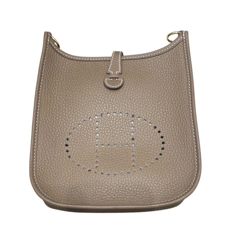 HERMES 愛馬仕 MINI EVELYNE 16 TOGO 大象灰 金釦-1