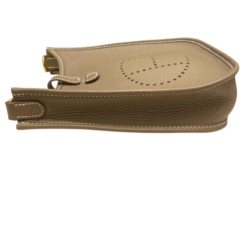 HERMES 愛馬仕 MINI EVELYNE 16 TOGO 大象灰 金釦-3