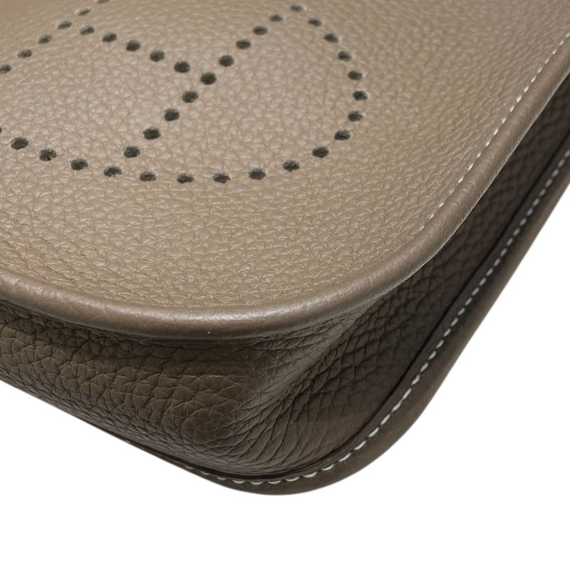 HERMES 愛馬仕 MINI EVELYNE 16 TOGO 大象灰 金釦-7