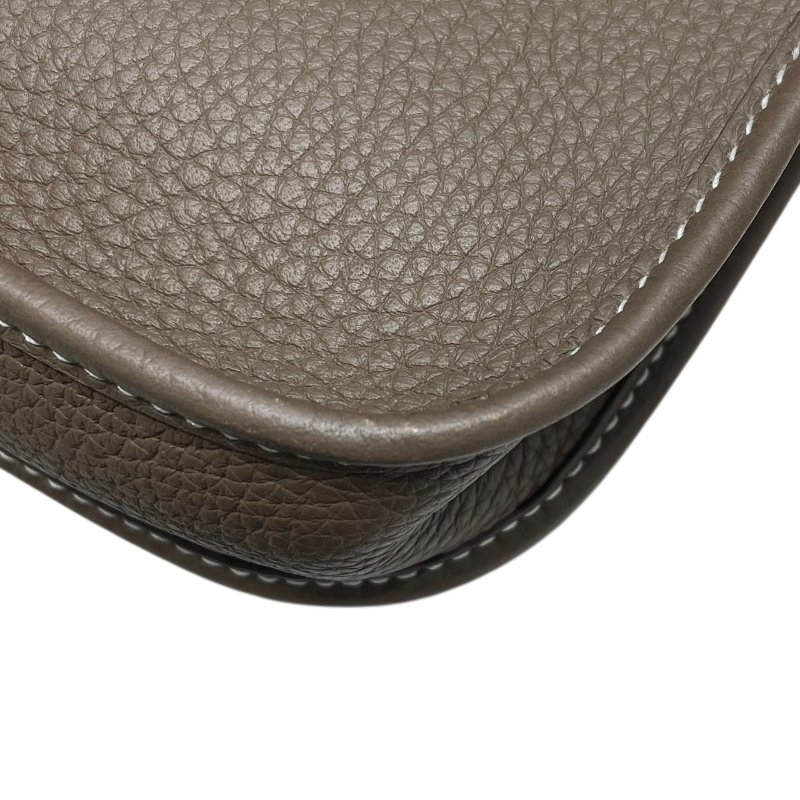 HERMES 愛馬仕 MINI EVELYNE 16 TOGO 大象灰 金釦-8