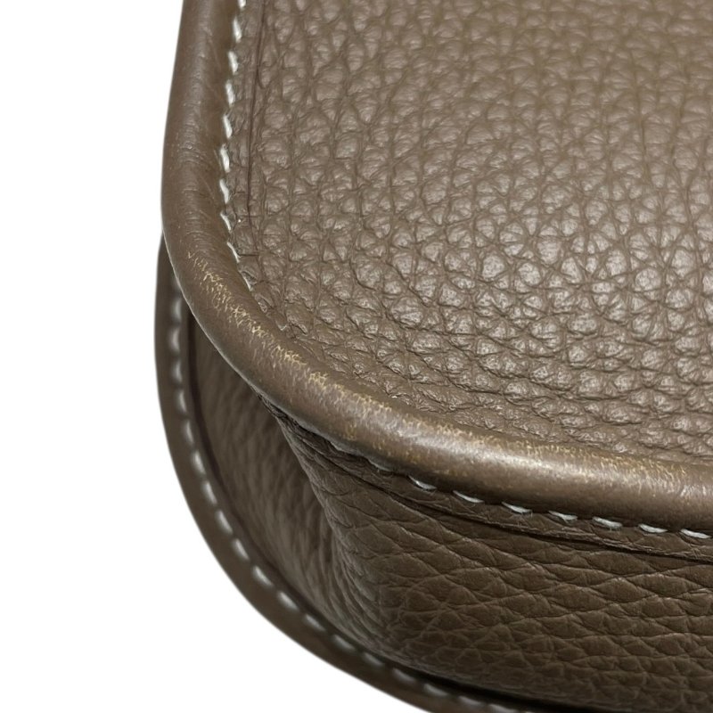 HERMES 愛馬仕 MINI EVELYNE 16 TOGO 大象灰 金釦-9