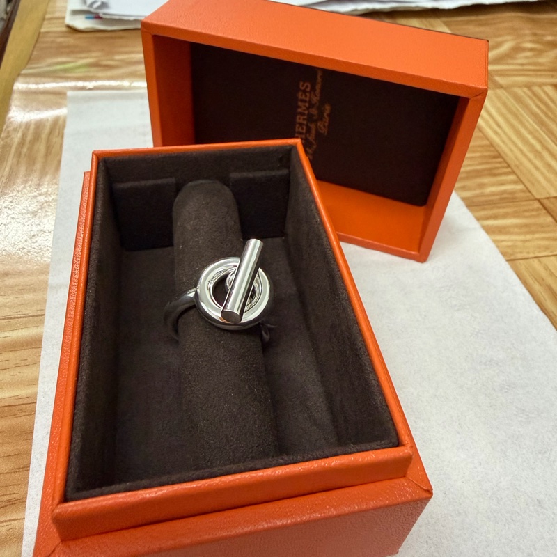 愛馬仕 Croisette 純銀戒指 55號-4