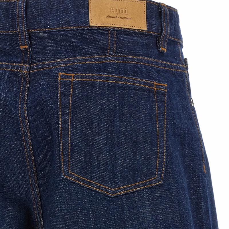 Ami Paris 女士 腰帶環牛仔短褲25 26 27 28 29碼-1