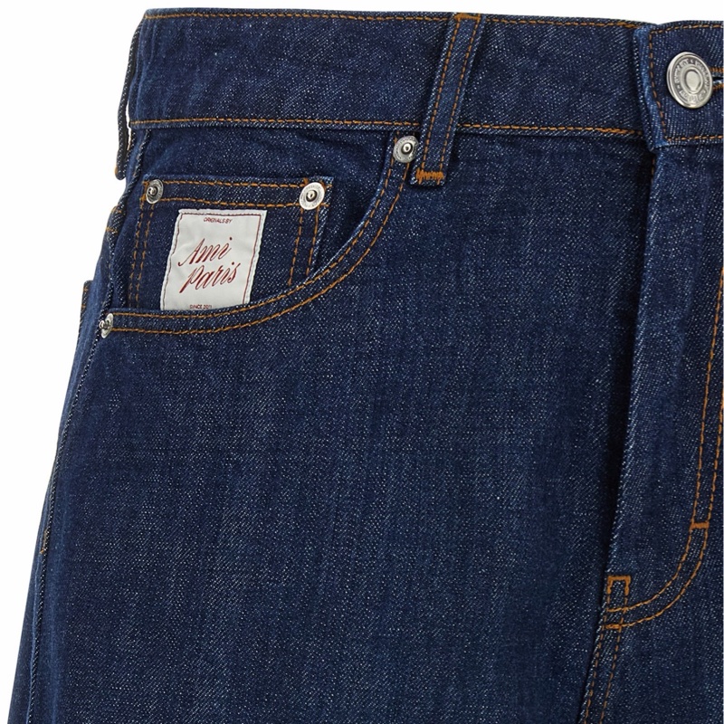 Ami Paris 女士 腰帶環牛仔短褲25 26 27 28 29碼-2