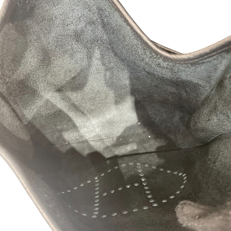 HERMES 愛馬仕 EVELYNE PM 肩背包 TOGO 黑色 銀釦-11