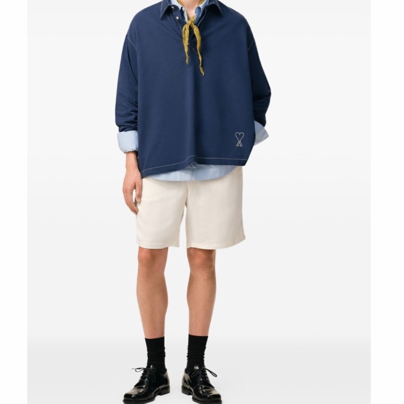 Ami Paris 男士 長袖POLO衫XXS XS S M L XL XXL碼-2