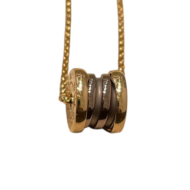 BVLGARI 寶格麗 B.ZERO1 迷你墜鍊 K18PG 項鍊-3