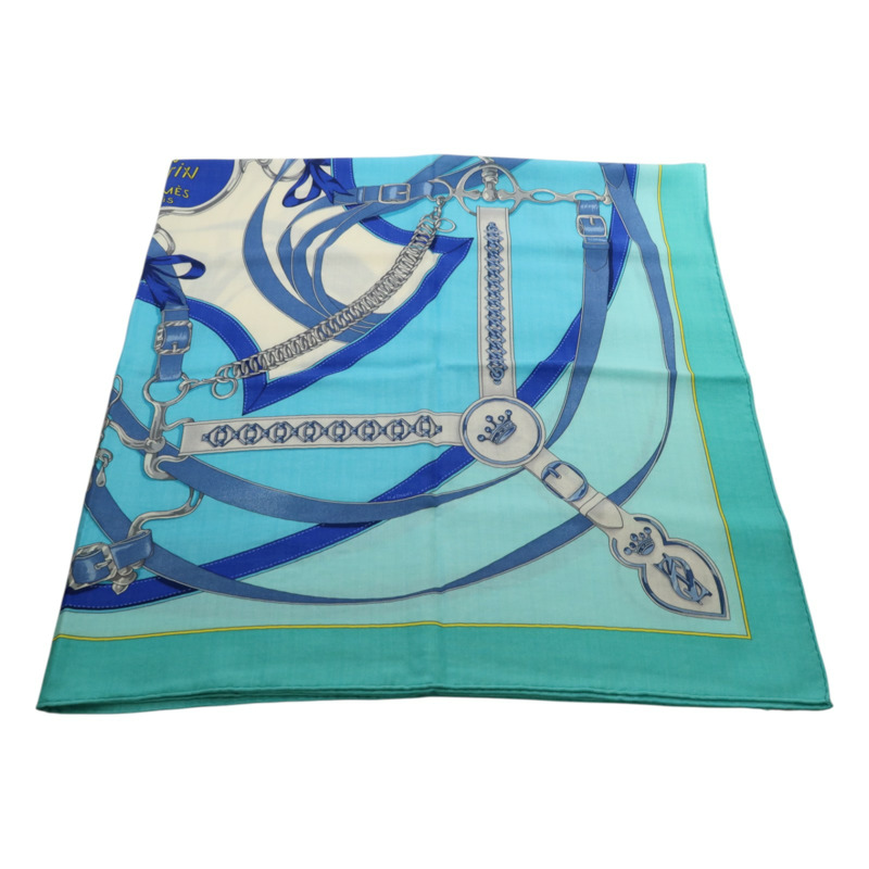 HERMES 羊絨/絲質Scarf 140X140絲巾-3
