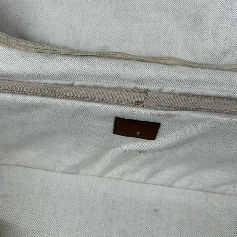 GUCCI古馳老花滿印行李箱 互扣式雙G標牌 帆布拼皮革 行李箱拉桿箱 容量大 實用性強 旅行出差都合適-17