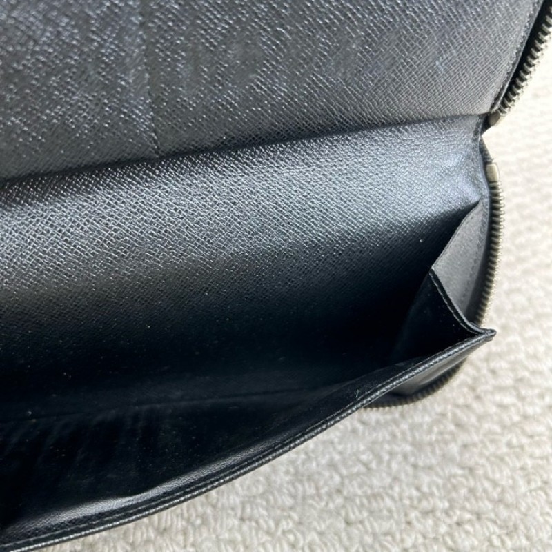 LV路易威登黑棋盤格拉鏈長款錢包 卡位多 容量足 日常實用百搭-15