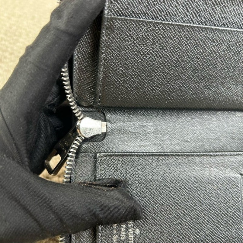 LV路易威登黑棋盤格拉鏈長款錢包 卡位多 容量足 日常實用百搭-17