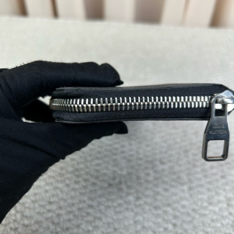 LV路易威登黑棋盤格拉鏈長款錢包 卡位多 容量足 日常實用百搭-19