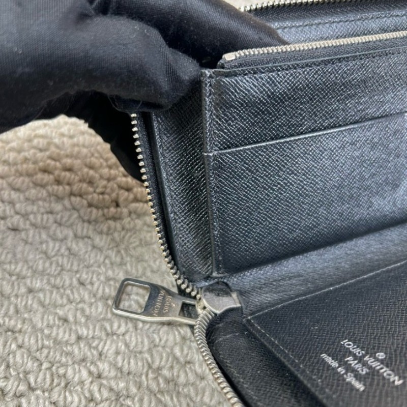 LV路易威登黑棋盤格拉鏈長款錢包 卡位多 容量足 日常實用百搭-23