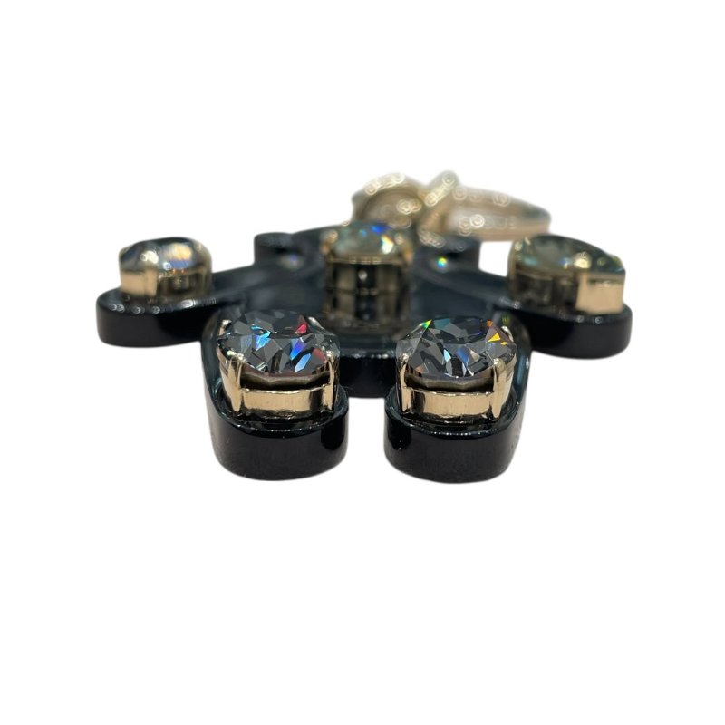 GUCCI 古馳 395469 小熊掛飾 PVC 黑色 金釦-4