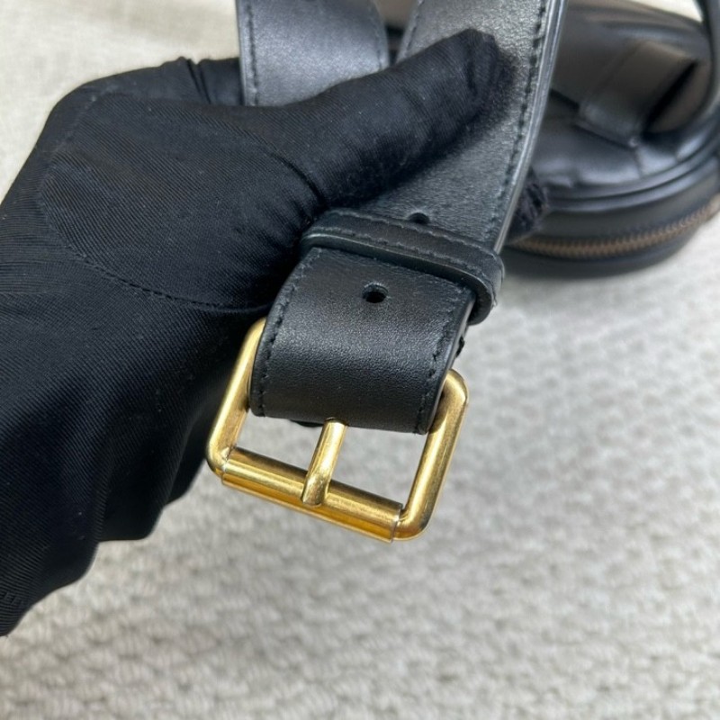 Gucci古馳黑色GG Marmont系列馬蒙胸包腰包 經典黑金配色 皮質軟 手感好 肩帶可拆卸 也可當手包使用 多種背法 日常百搭-18