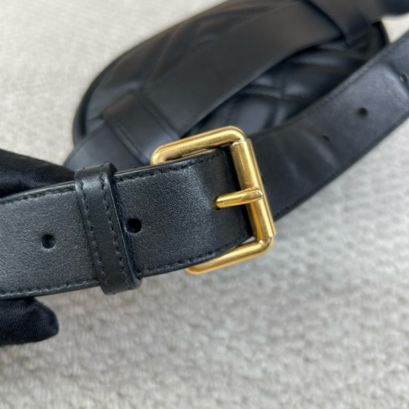 Gucci古馳黑色GG Marmont系列馬蒙胸包腰包 經典黑金配色 皮質軟 手感好 肩帶可拆卸 也可當手包使用 多種背法 日常百搭-20
