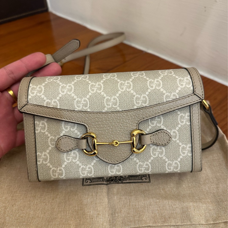 GUCCI 燕麥色PVC 1955小相機包 超好看💕-0