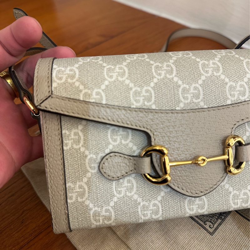 GUCCI 燕麥色PVC 1955小相機包 超好看💕-11