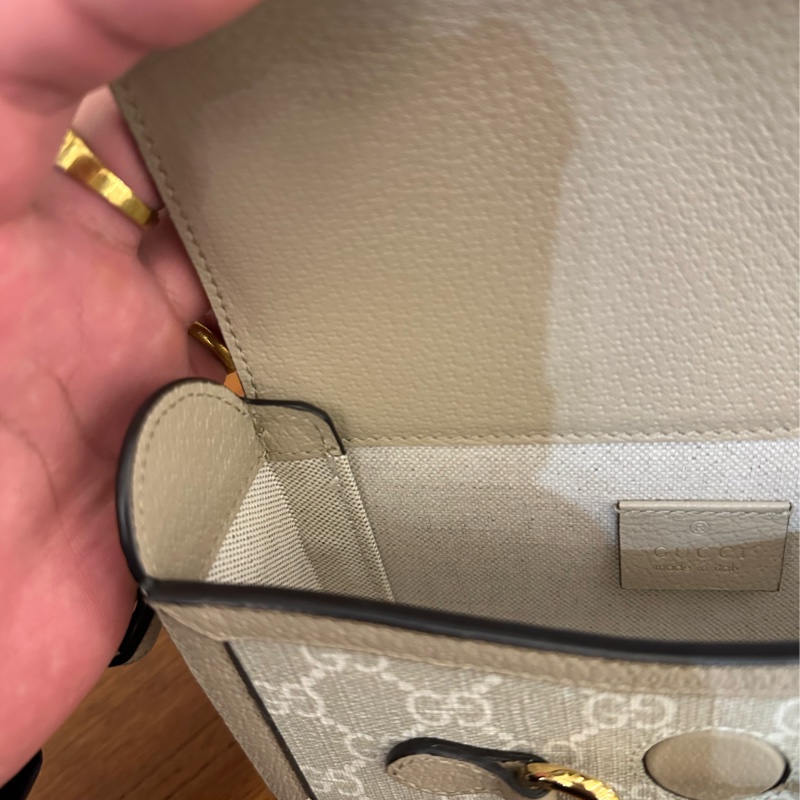 GUCCI 燕麥色PVC 1955小相機包 超好看💕-18