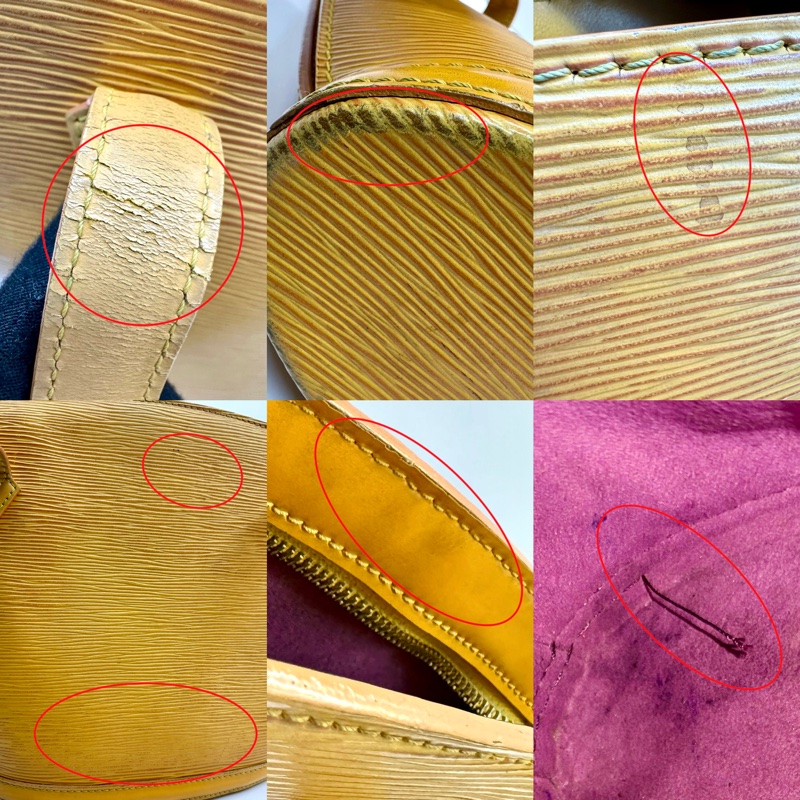 路易威登 Louis Vuitton Epi Saint Jacques 黃色肩背購物包 肩背包 M52339-7