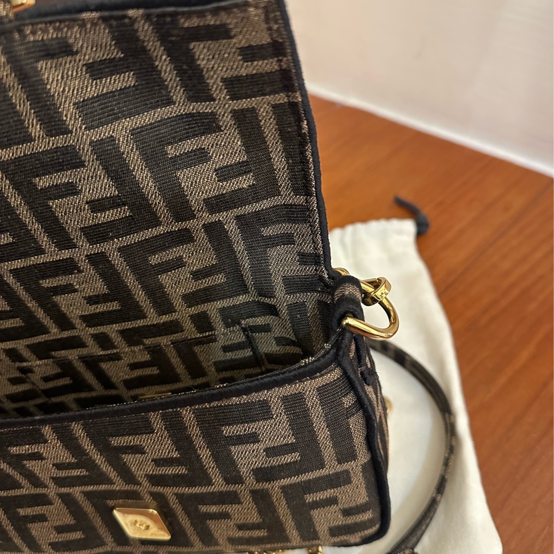 FENDI 經典花紋MINI法棍斜背包 超美💕-18