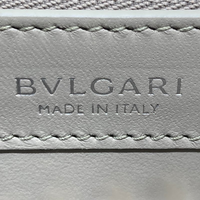 BVLGARI 寶格麗 293299S MAN YEN LONG WALLET 長夾 鴕鳥皮 米色 銀釦-11