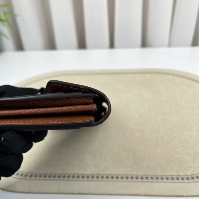 LV路易威登 經典老花搭配豆豆長款信封錢包 內裡整潔 卡位多 容量大-9