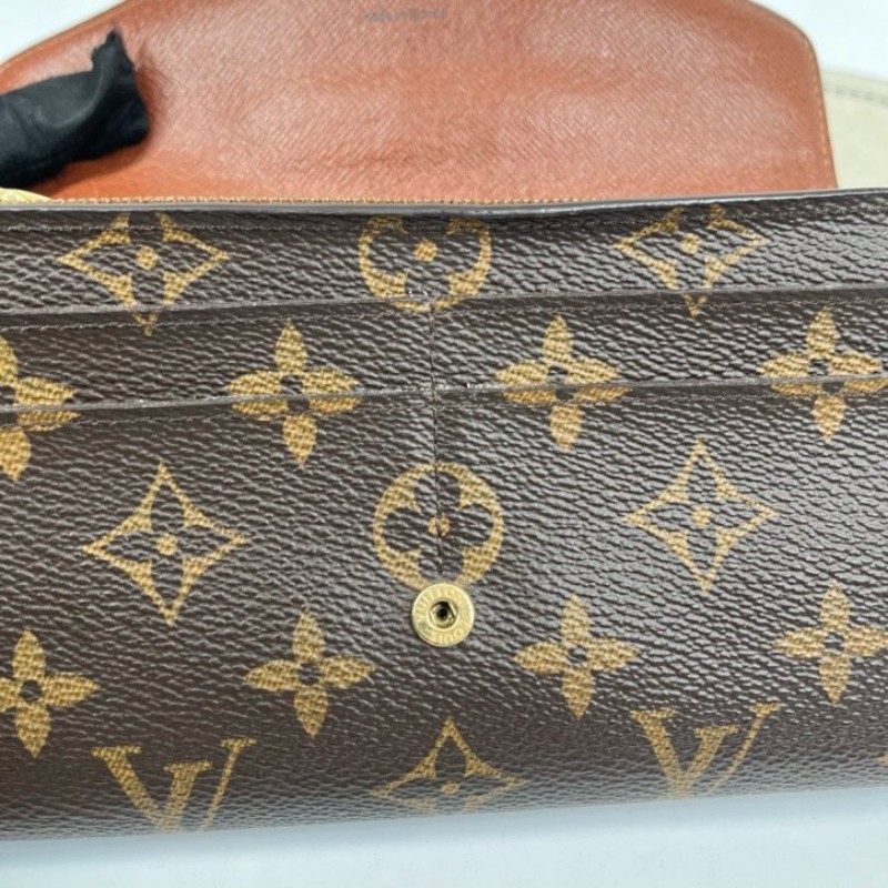 LV路易威登 經典老花搭配豆豆長款信封錢包 內裡整潔 卡位多 容量大-26