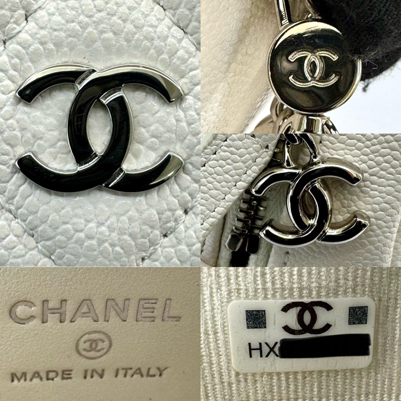 香奈兒 Chanel Caviar 荔枝紋皮鍊條迷你後背包 AP3753 白色-7