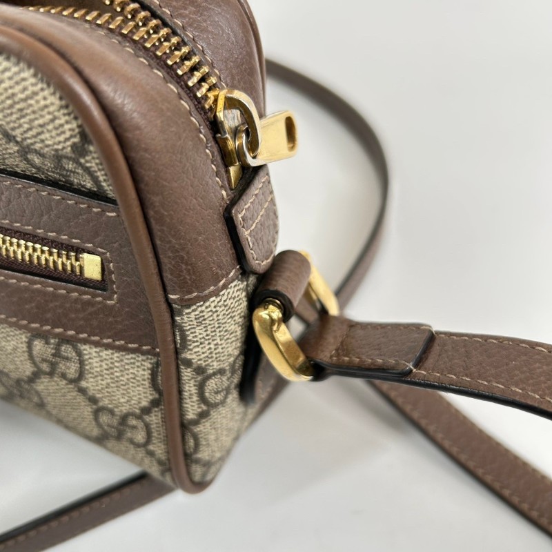 古馳/Gucci  Ophidia腰包，經典GG老花帆布配棕色皮革，紅綠織帶點綴， 金色拉鍊五金，可做腰包斜挎包 內裡乾淨整潔，適合日常通勤背-21