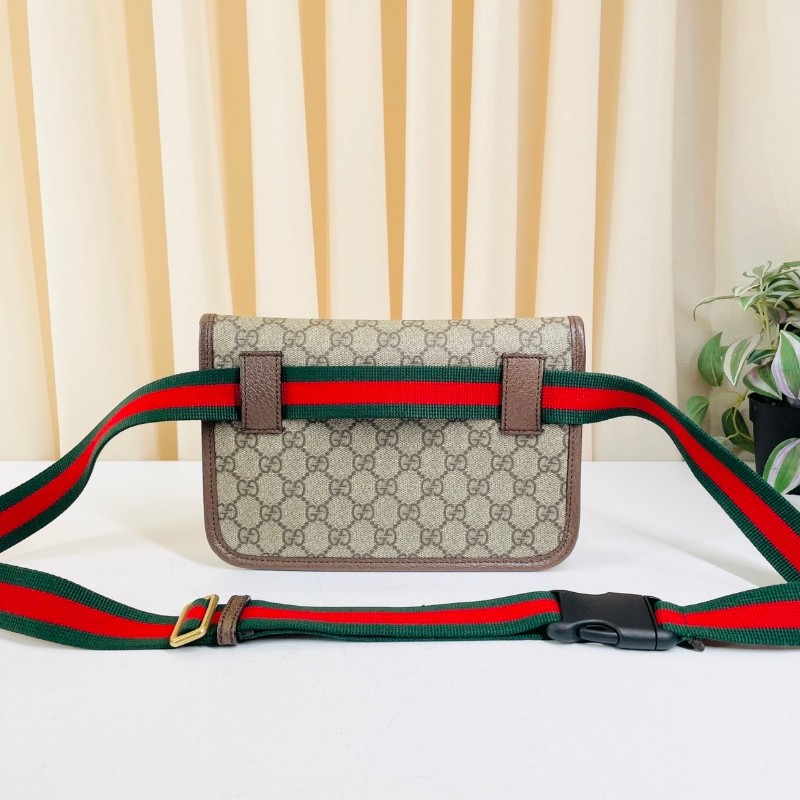 專櫃價3.6折！Gucci古馳  經典虎頭腰包 男女同款 包身立體 百搭不挑衣服 自重很輕  超多明星同款-2