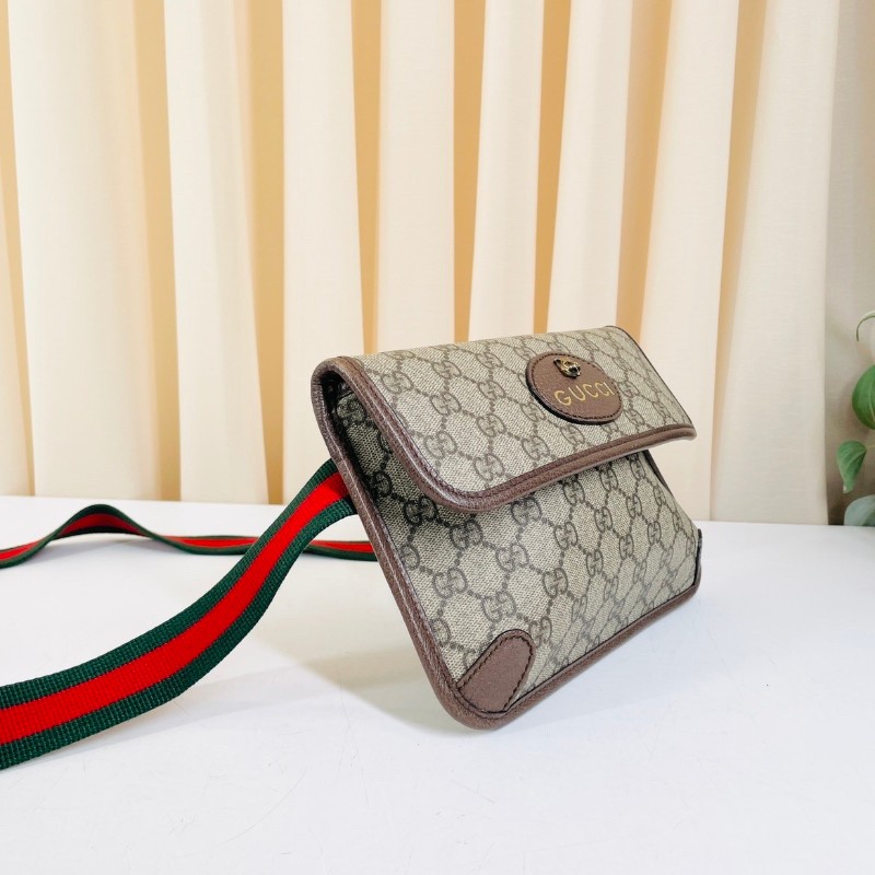 專櫃價3.6折！Gucci古馳  經典虎頭腰包 男女同款 包身立體 百搭不挑衣服 自重很輕  超多明星同款-3