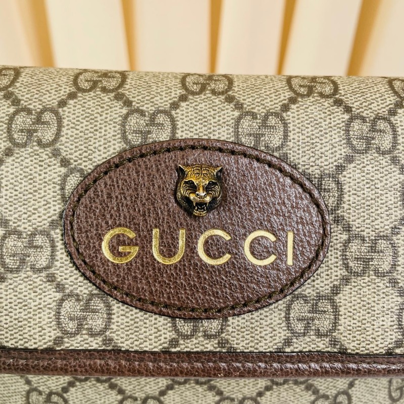 專櫃價3.6折！Gucci古馳  經典虎頭腰包 男女同款 包身立體 百搭不挑衣服 自重很輕  超多明星同款-16