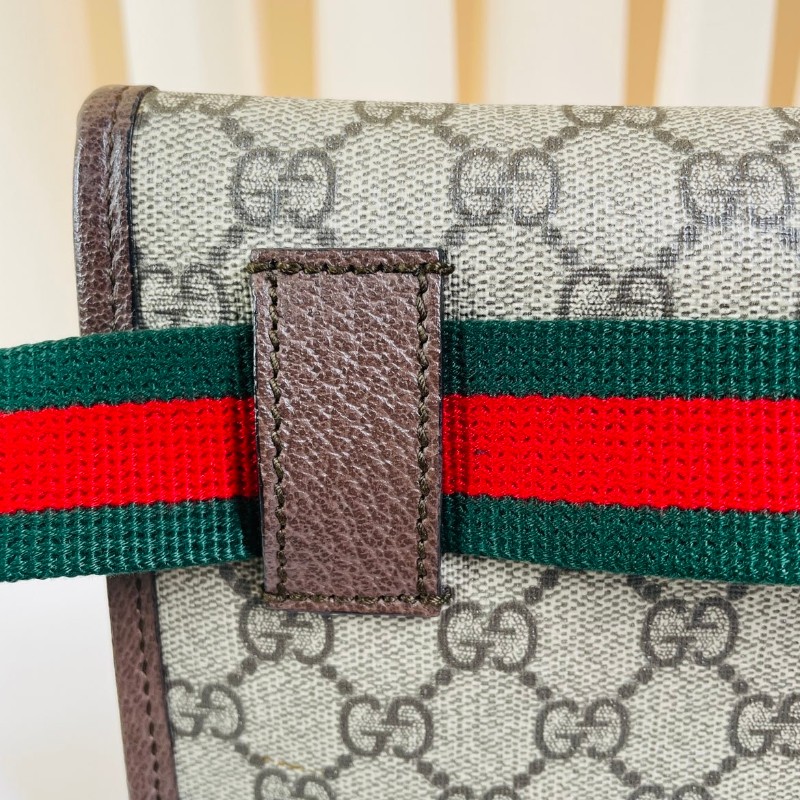 專櫃價3.6折！Gucci古馳  經典虎頭腰包 男女同款 包身立體 百搭不挑衣服 自重很輕  超多明星同款-19