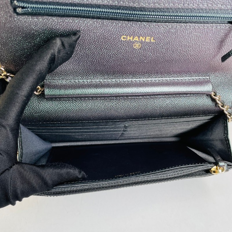 香奈兒CHANEL  荔枝皮限量款幻彩woc鏈條包 27開 貝母雙C扣 經典又百搭-14