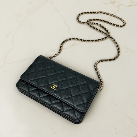 莉亞精品♡Chanel AP0250黑金woc 二手