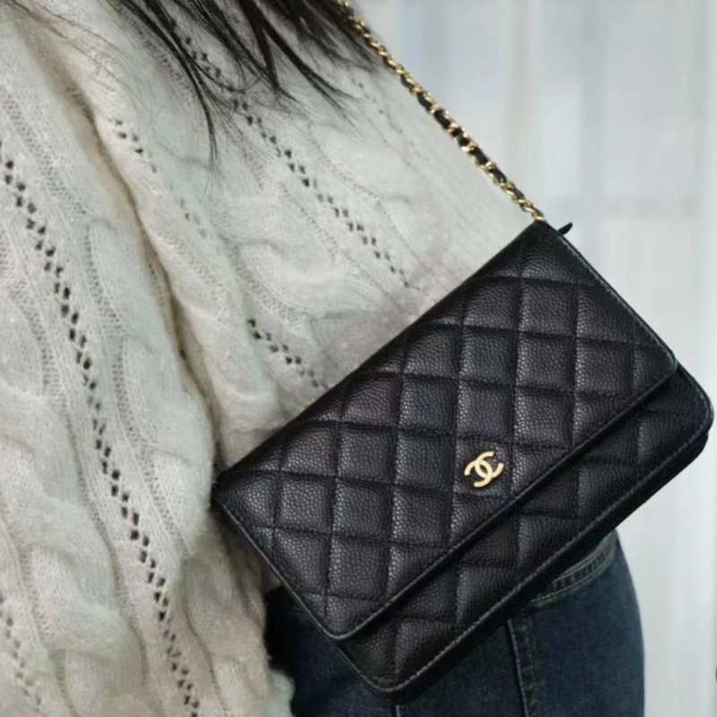 莉亞精品♡Chanel AP0250黑金woc 二手-1