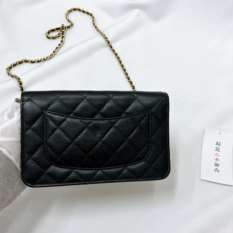 莉亞精品♡Chanel AP0250黑金woc 二手-3