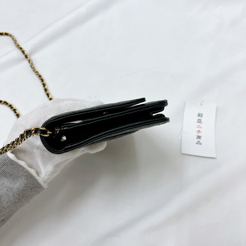 莉亞精品♡Chanel AP0250黑金woc 二手-7