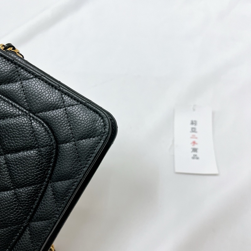 莉亞精品♡Chanel AP0250黑金woc 二手-10