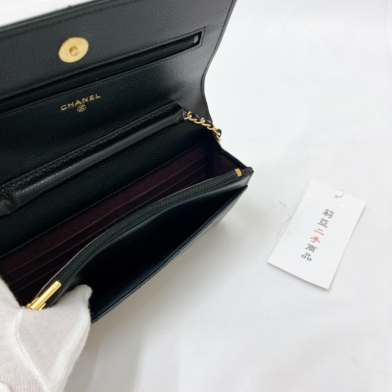 莉亞精品♡Chanel AP0250黑金woc 二手-15