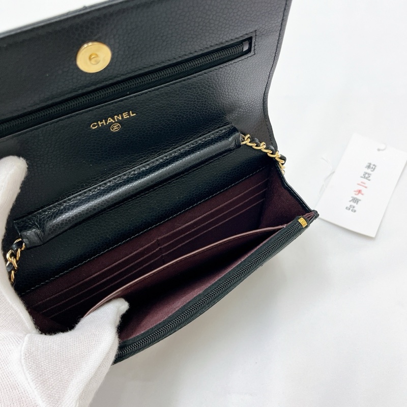 莉亞精品♡Chanel AP0250黑金woc 二手-17