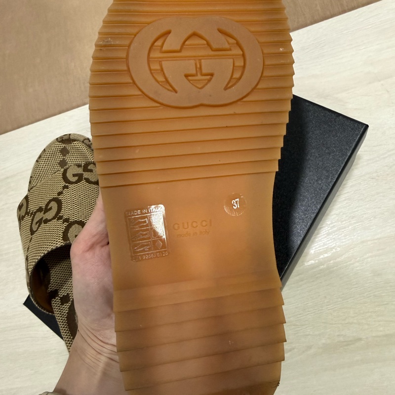 Gucci拖鞋 厚底拖鞋 增高拖鞋尺寸37  38.5可穿-7