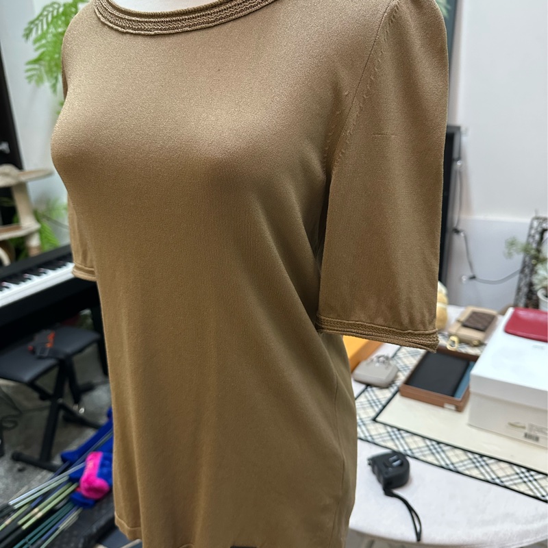 Burberry 棕色圓領上衣-1